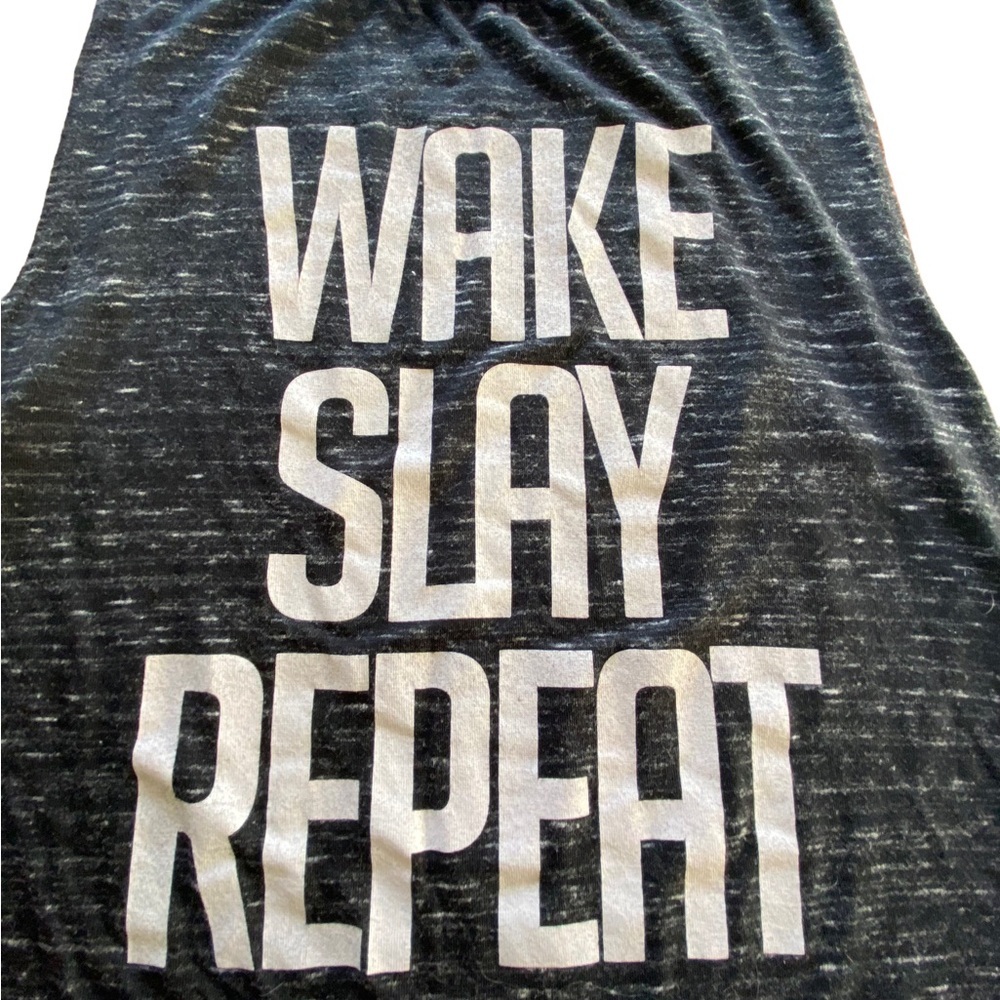 {Rubee Couture} "Wake Slay Repeat" Spin class workout tank